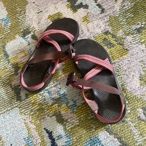 Chaco Brown & Pink Webbing Sandals